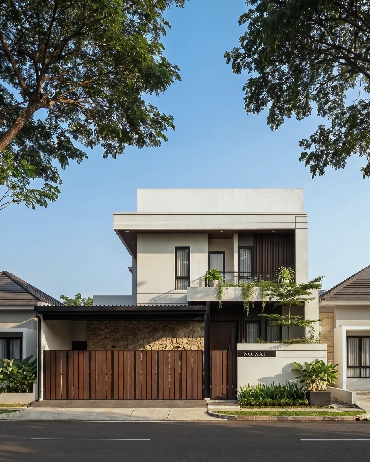 Rumah Modern dengan Material Alami